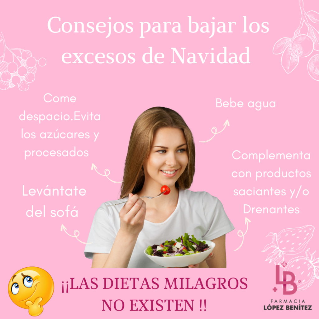 Consejos para bajar los excesos de navidad